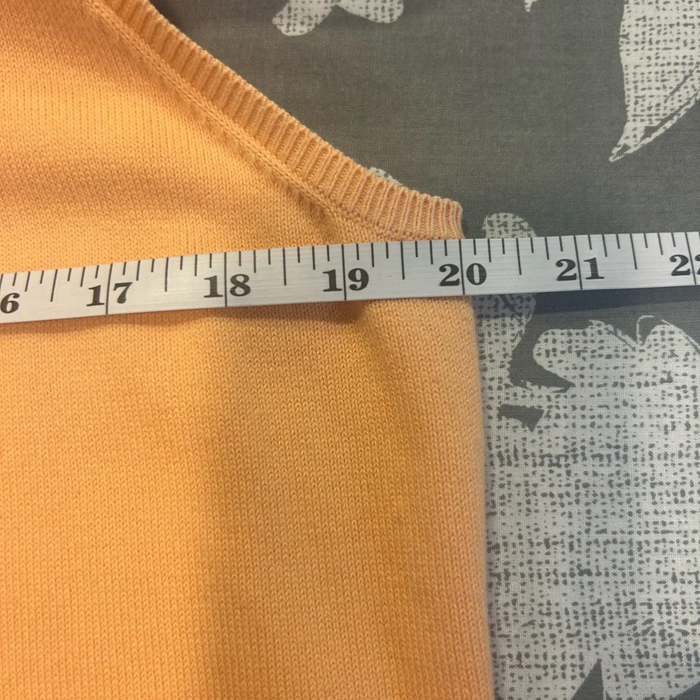 🧡”Lauren Ralph Lauren” Orange Sherbet  Tank Sweater Cardigan Set Size PL 🍑 - Picture 7 of 13